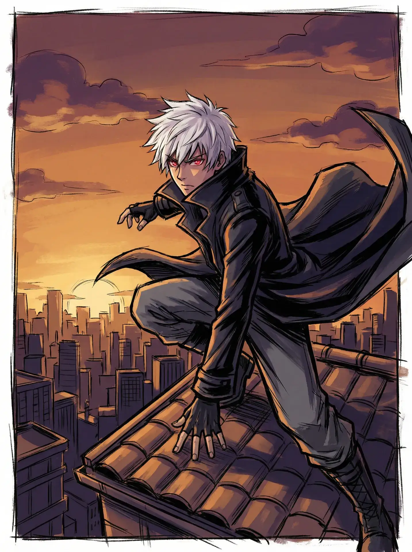 同人画作 - 暗夜猎手 动漫同人 二创