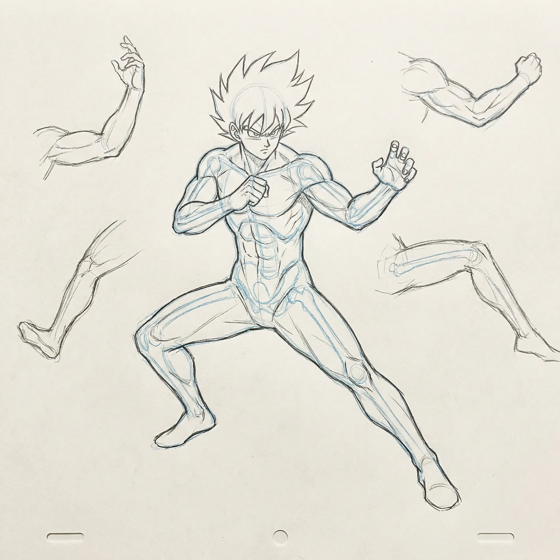 原画师绘制战斗姿态关键帧 - 里番 动画制作